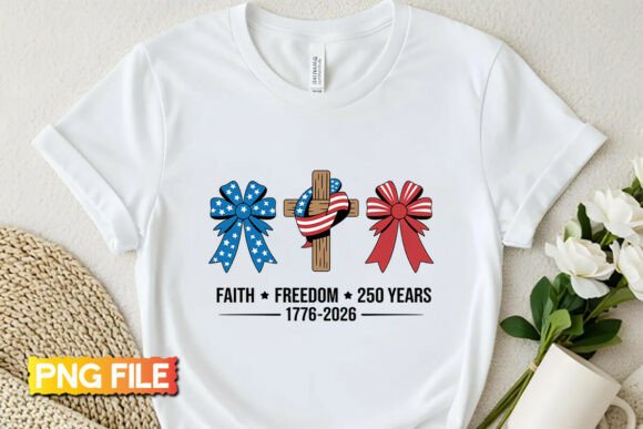 Faith Freedom 250 Years Graphics & T-Shirt Designs