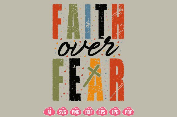 Faith Over Fear PNG, Boho Christian SVG Review