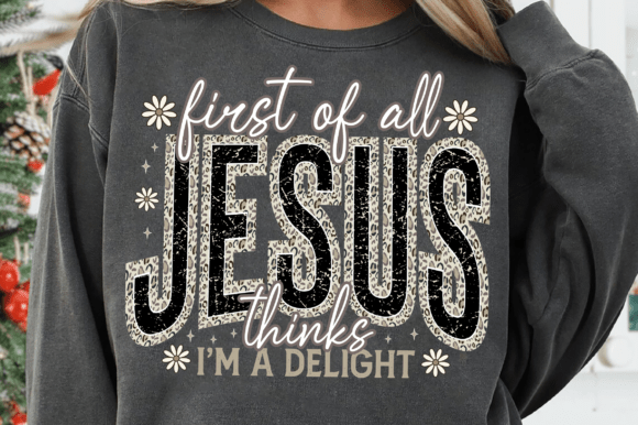 Funny Christian SVG: Jesus Thinks Graphics & T-Shirt Designs