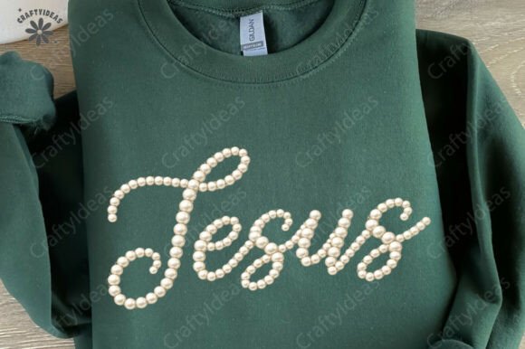 Jesus Faux Pearls Faith PNG: Graphics & T-Shirt Designs