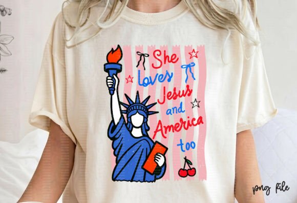 PNG She Loves Jesus and America Too SVG Graphics