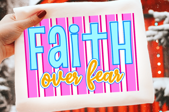 Retro Christian Svg: Faith over Fear Graphics