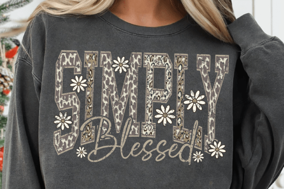 Simply Blessed Camo SVG: Christian Graphics & T-Shirt Designs